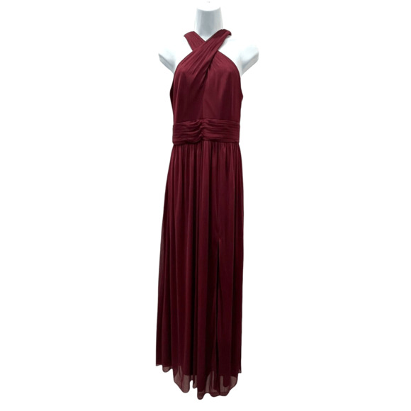 Celebrate DB Studio  Full Length Bridesmaid Dress Wine Size 8 Prom Wedding - Picture 1 of 14